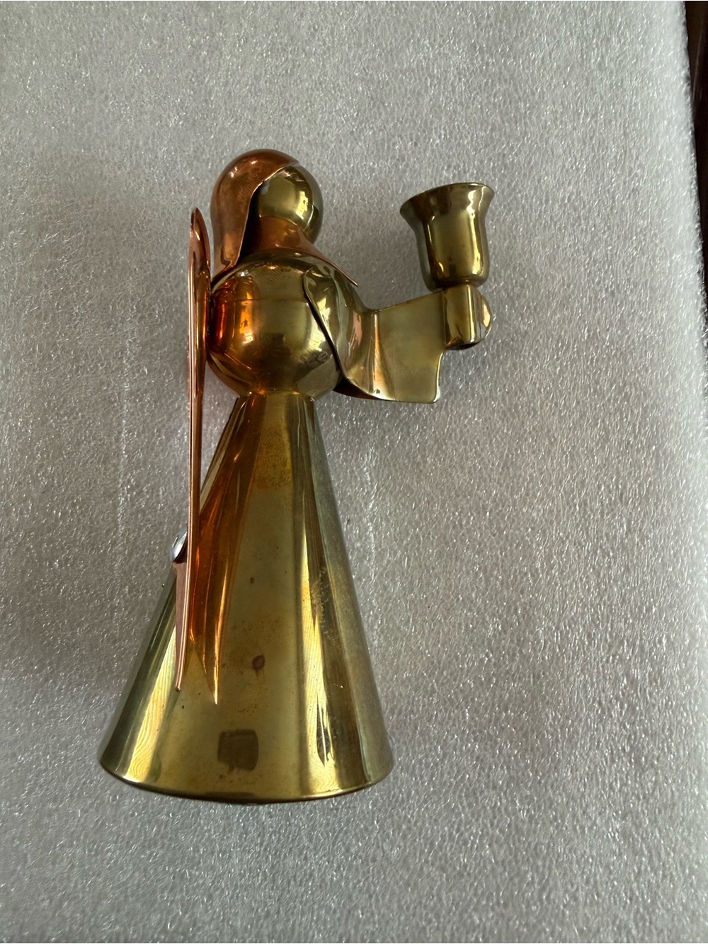 Vintage Brass Angel Candle Holder